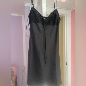 urban outfitters silk black dress